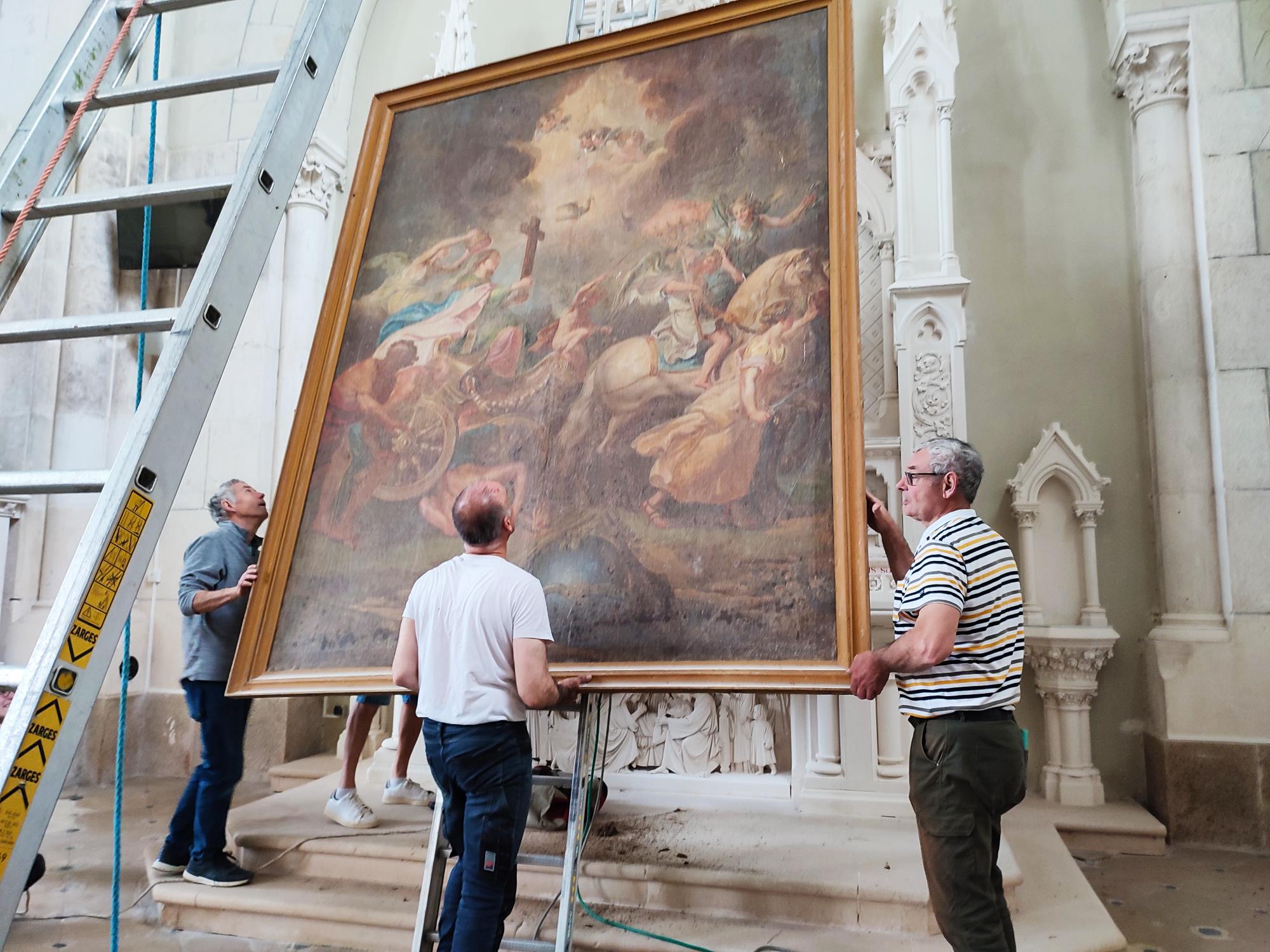 A jallais, la restauration d’une œuvre d’art protégée