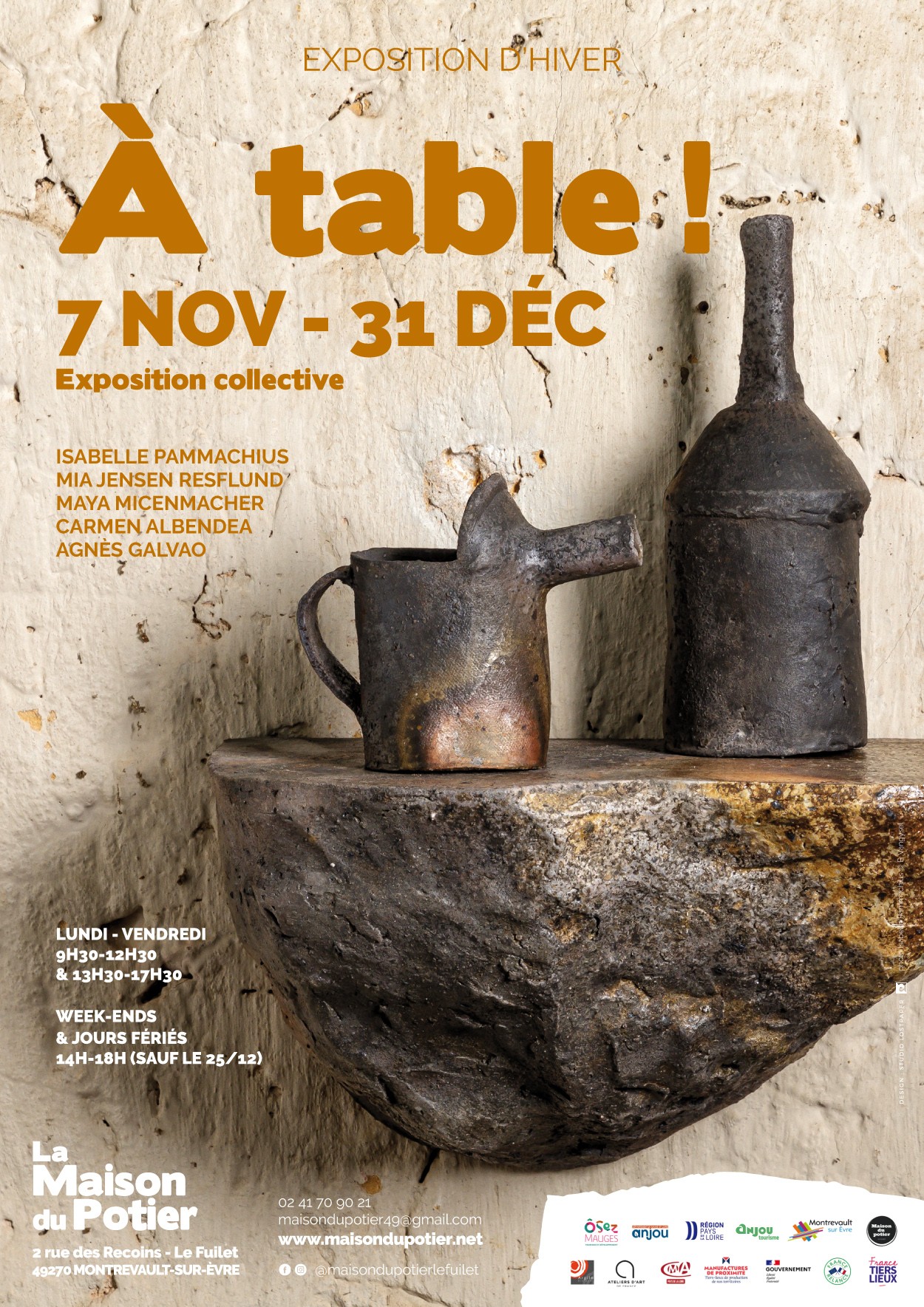 « À table ! », exposition d’hiver à la Maison du Potier